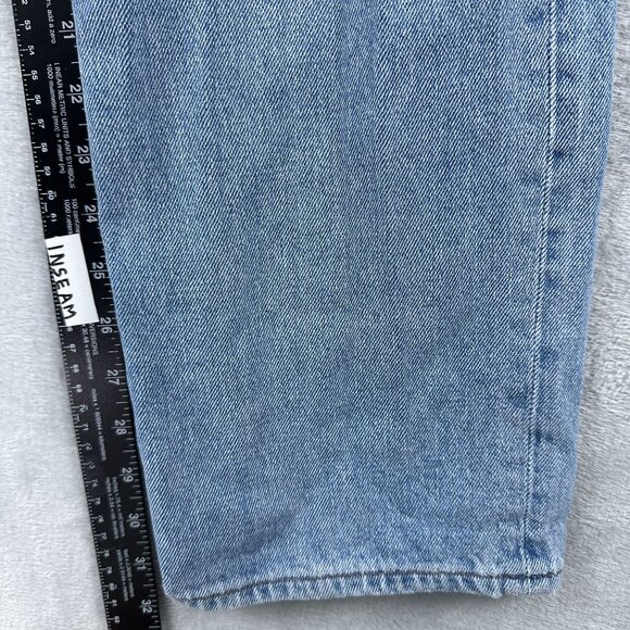 Madewell Baggy Jeans Straight Leg Womens Size 25 Distressed High Rise Blue - Picture 9 of 12